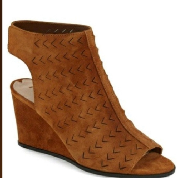 Via Spiga Shoes - Final Price Genuine Suede Laser Cut Wedges